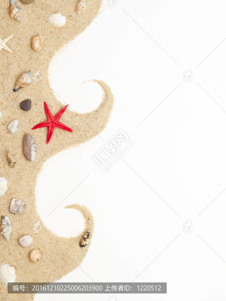 砂分離。海灘上的沙子。