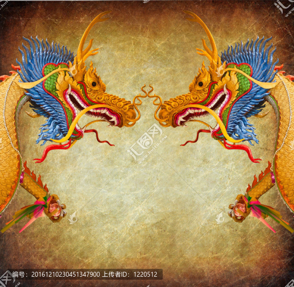 復(fù)古背景龍