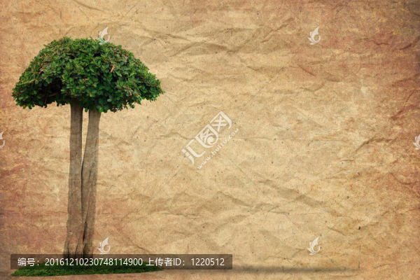 老垃圾紙復(fù)古背景樹