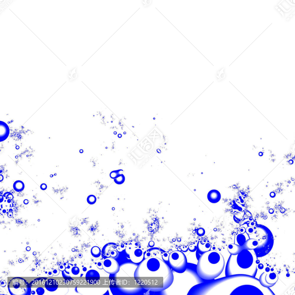 摘要白色背景上的深藍(lán)色氣泡