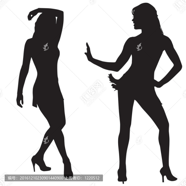 跳舞的女子剪影