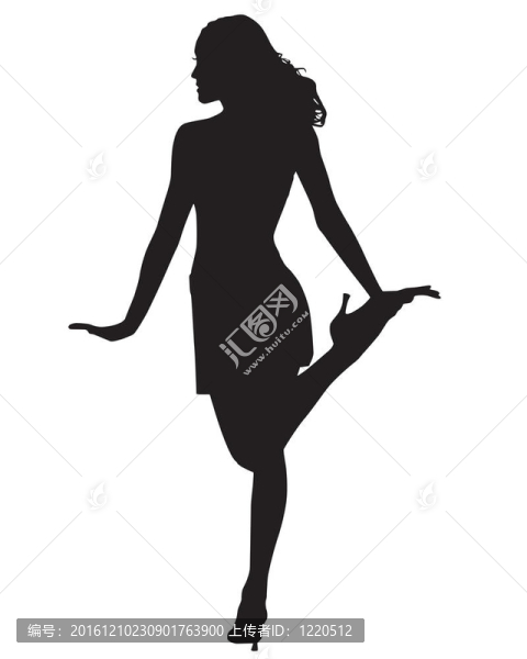 舞蹈女子剪影