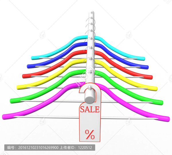 3D衣架的白色背景與標(biāo)志關(guān)閉