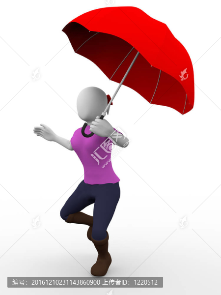 傘的女人