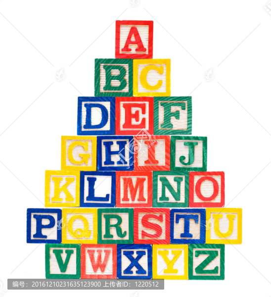 木制字母塊ABCD