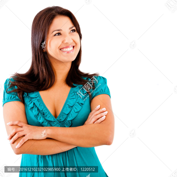 憂郁的微笑的女人