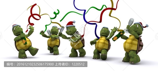 烏龜在舉行圣誕狂歡派對