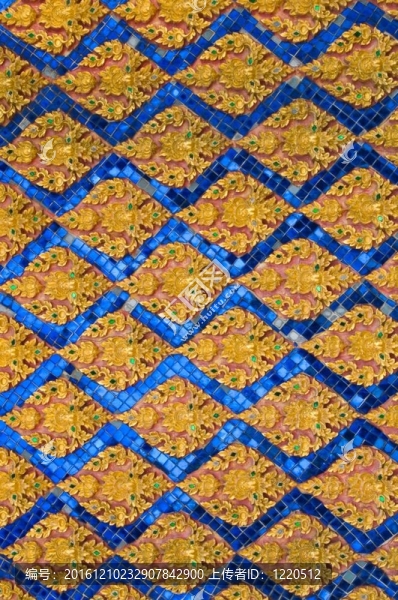 泰國藝術(shù)風格墻上；拍照