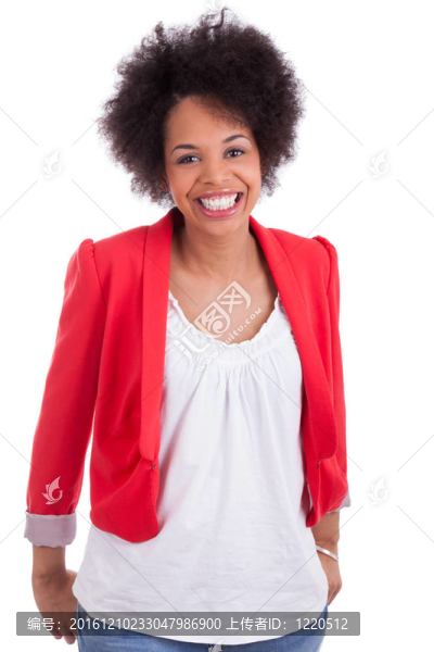 一個美麗的非洲裔婦女的畫像