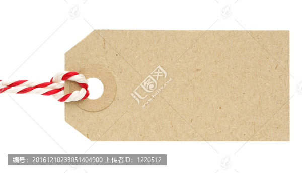 空白的紅色和白色字符串標簽標簽