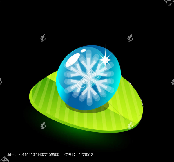 自然綠色雪花概念