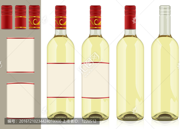 四瓶葡萄酒