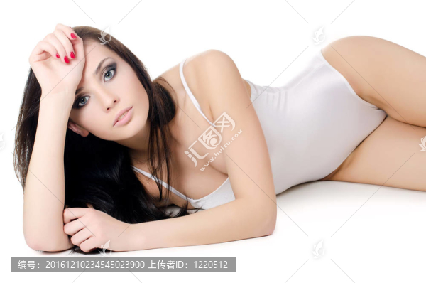 女孩的牛仔褲和內(nèi)衣的肖像