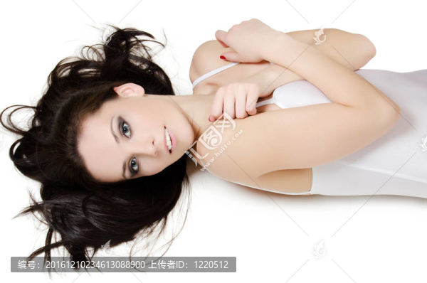 女孩的牛仔褲和內(nèi)衣的肖像