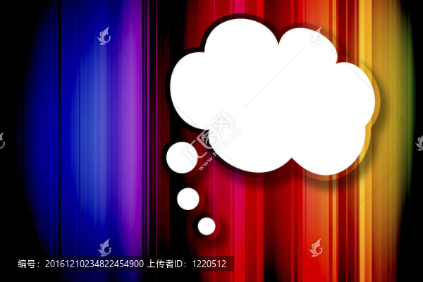 條紋彩色背景上的空白語音氣泡