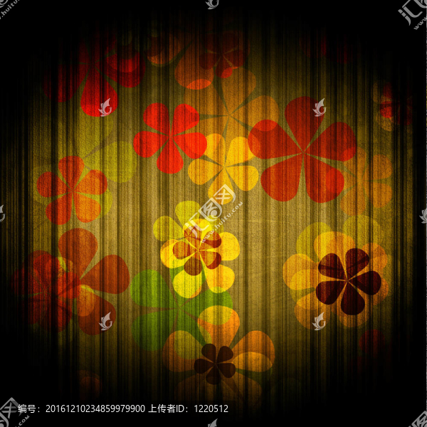 藝術(shù)搖滾復(fù)古花卉背景