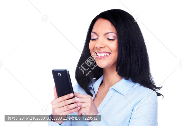 打電話的女人。