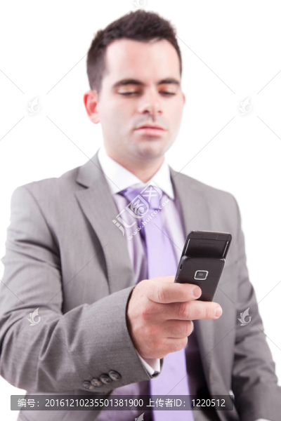 商人在電話里