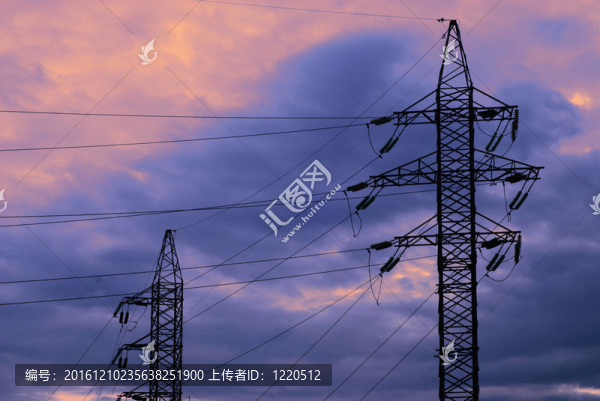 日落和電氣軌道