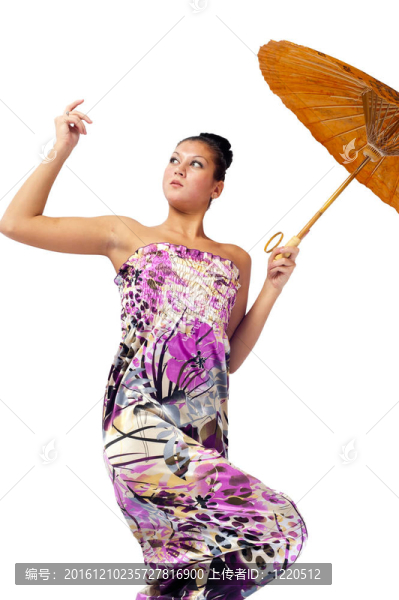 帶傘的漂亮女孩