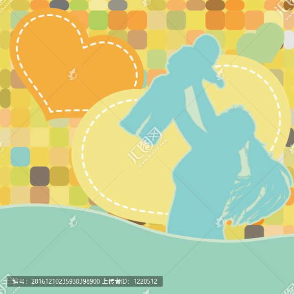 媽媽和兒子玩得開心。EPS,8