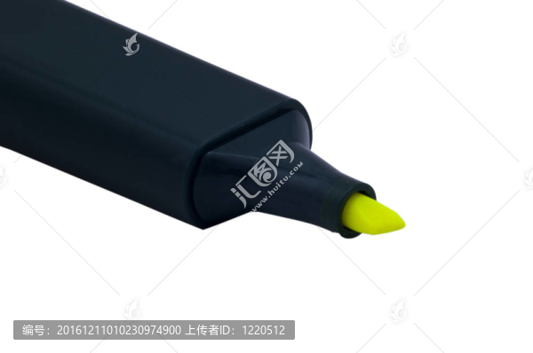 特寫黃色熒光筆