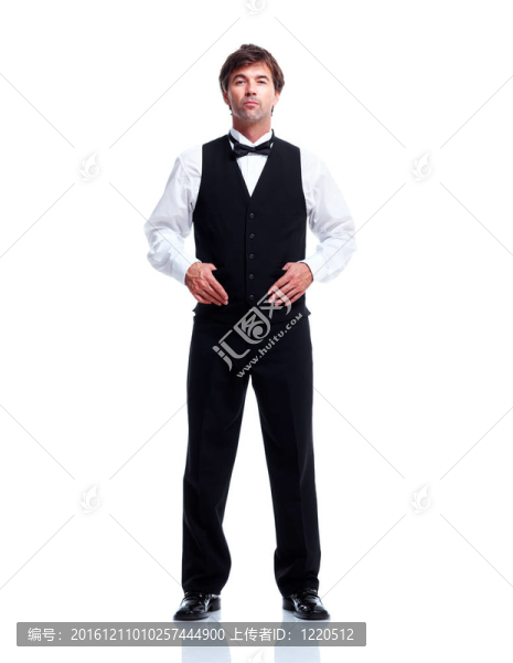 服務員的人。