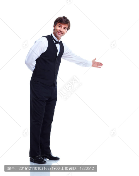 服務(wù)員的人。
