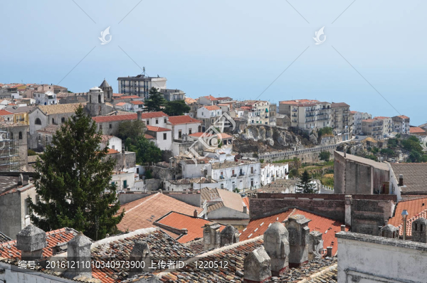 Monte,Sant,Angelo全景。普利亞。意大利.