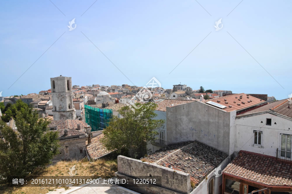 Monte,Sant,Angelo全景。普利亞。意大利.
