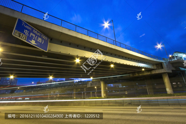 香港高速公路夜間交通