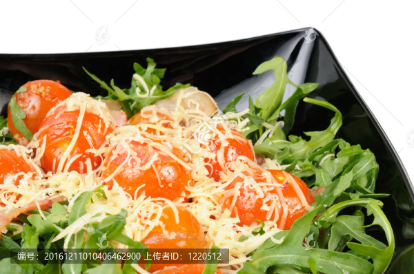 用芝麻菜和西紅柿沙拉