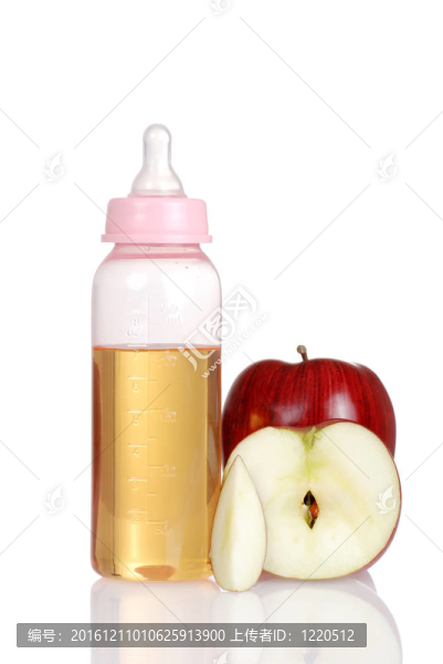 粉紅蘋果汁奶瓶