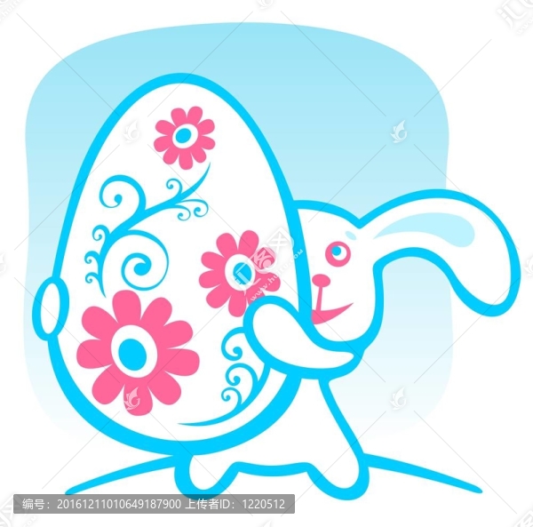復活節(jié)彩蛋兔子