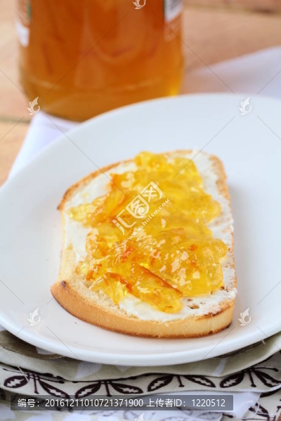 橙果醬與吐司板