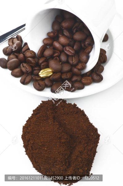帶金籽的咖啡杯