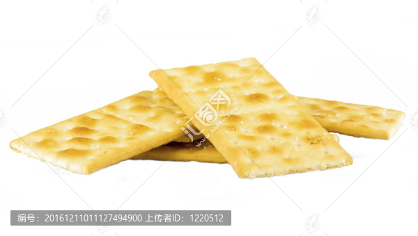 白色背景的餅干