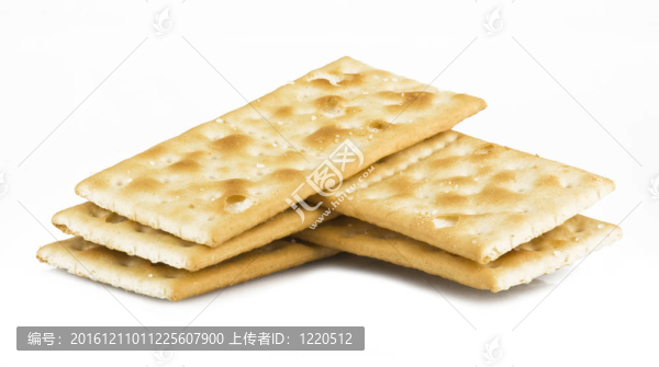 白色背景的餅干