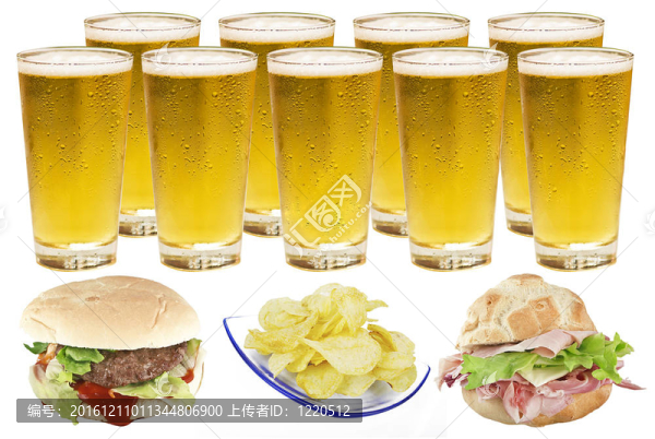芝士漢堡和金啤酒薯?xiàng)l
