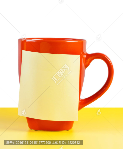 帶便條紙的杯子