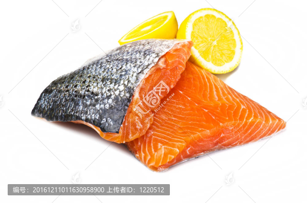 白底鮭魚魚片