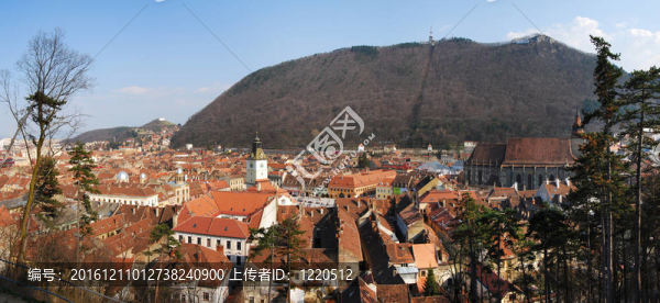 中世紀(jì)的城市布拉索夫；Transylvania；羅馬尼亞