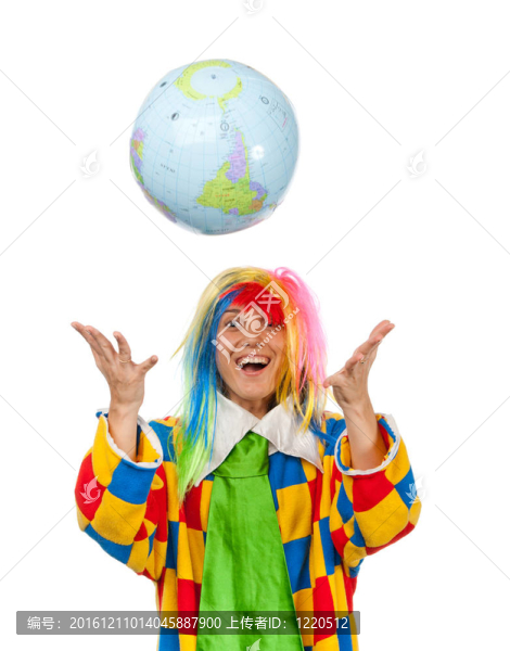 滑稽小丑拋地球球