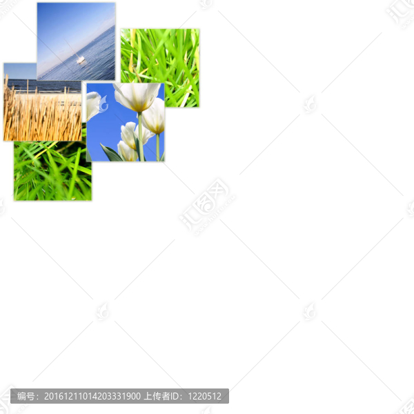 自然拼貼。