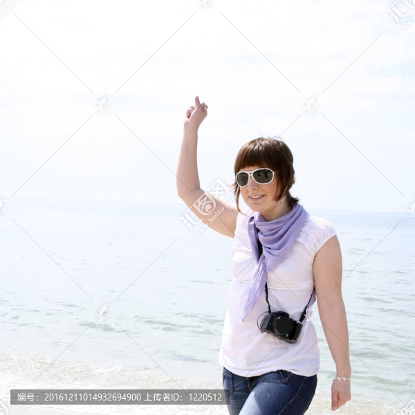 在海灘上