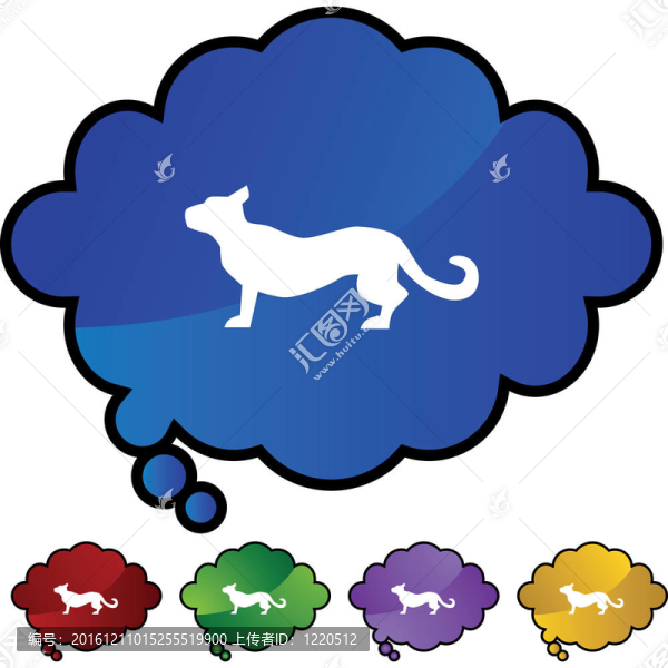 白色背景下的生肖動物。