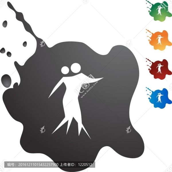 在背景上孤立的跳舞按鈕。