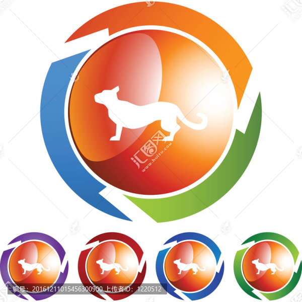 白色背景下的生肖動物。
