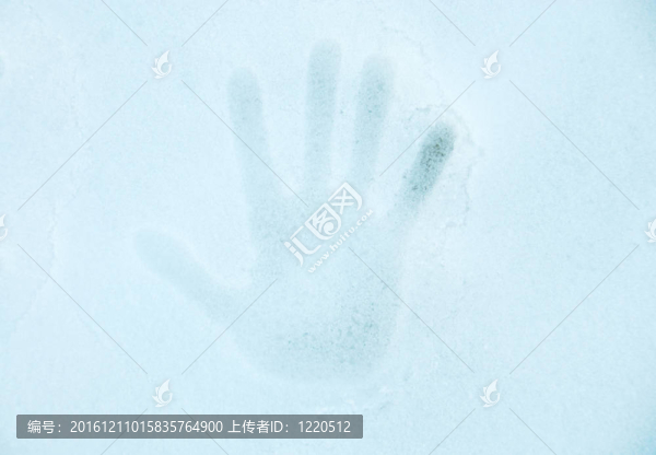 雪地上的手印