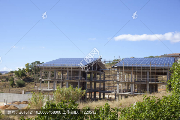 建筑中的太陽能電池板